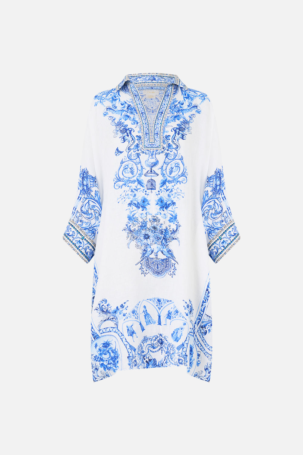 WIDE BODY COLLARED KAFTAN CERAMIC PANORAMIC