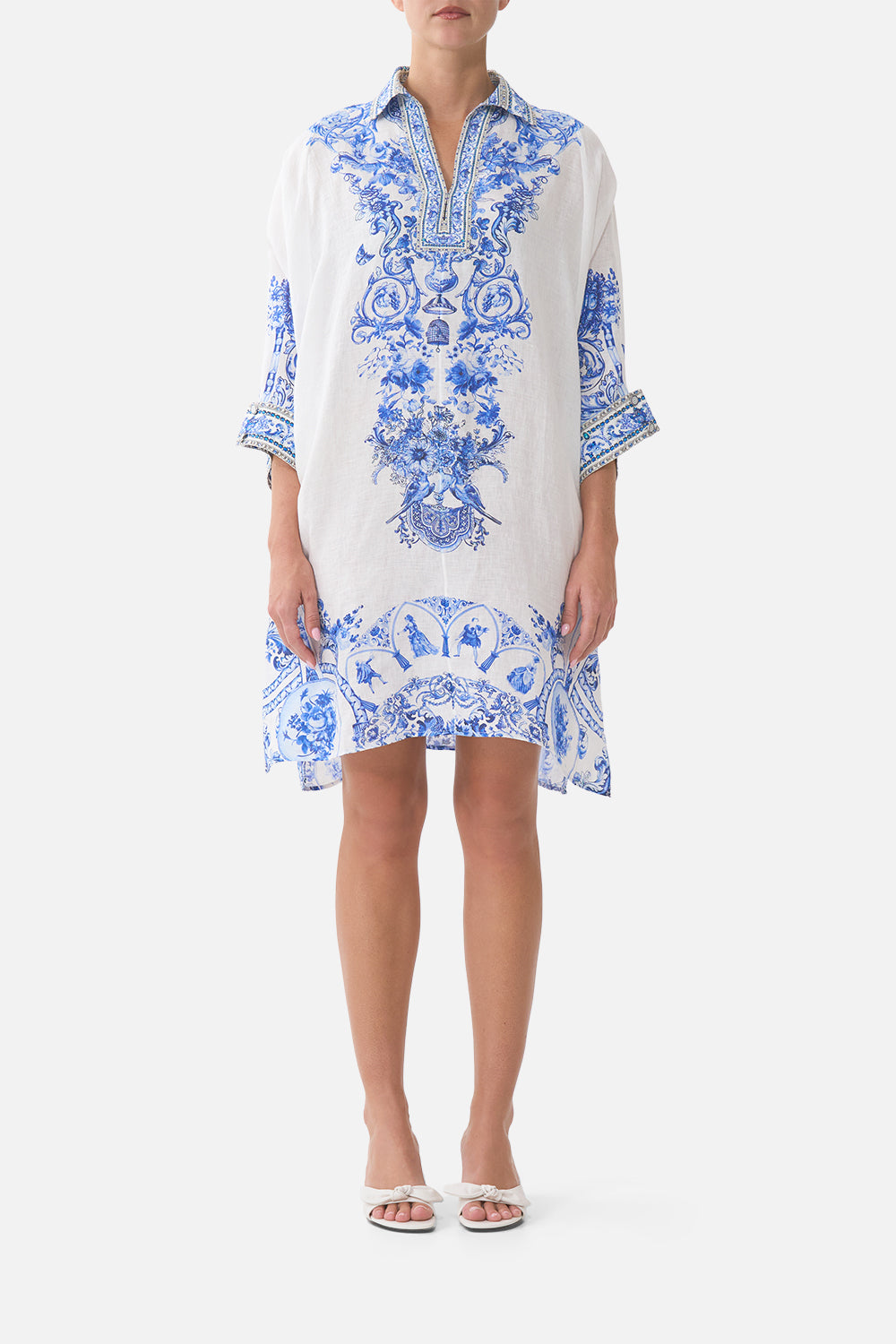 WIDE BODY COLLARED KAFTAN CERAMIC PANORAMIC