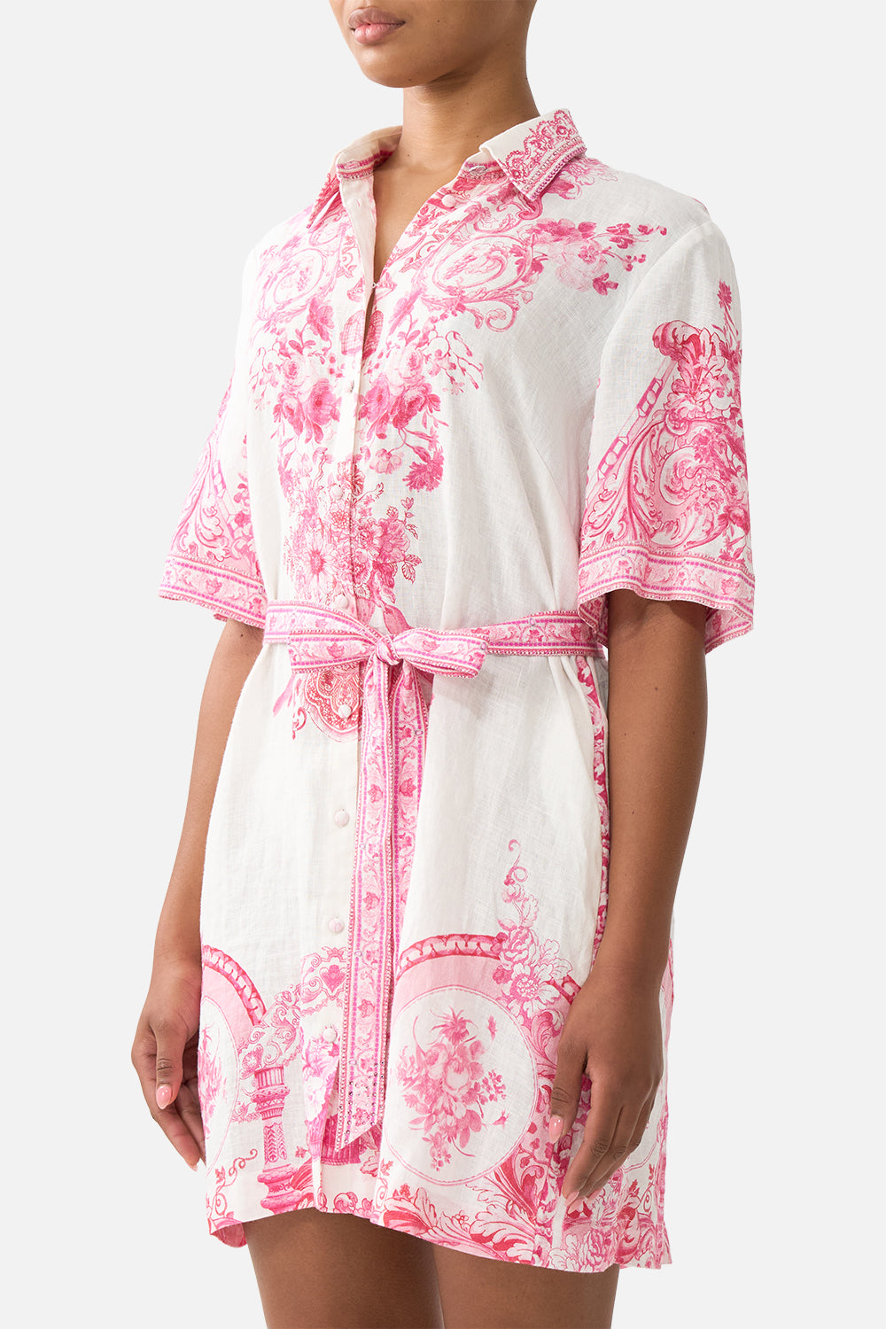 SHORT SHIRT DRESS LIVIN LA VIDA ROSA