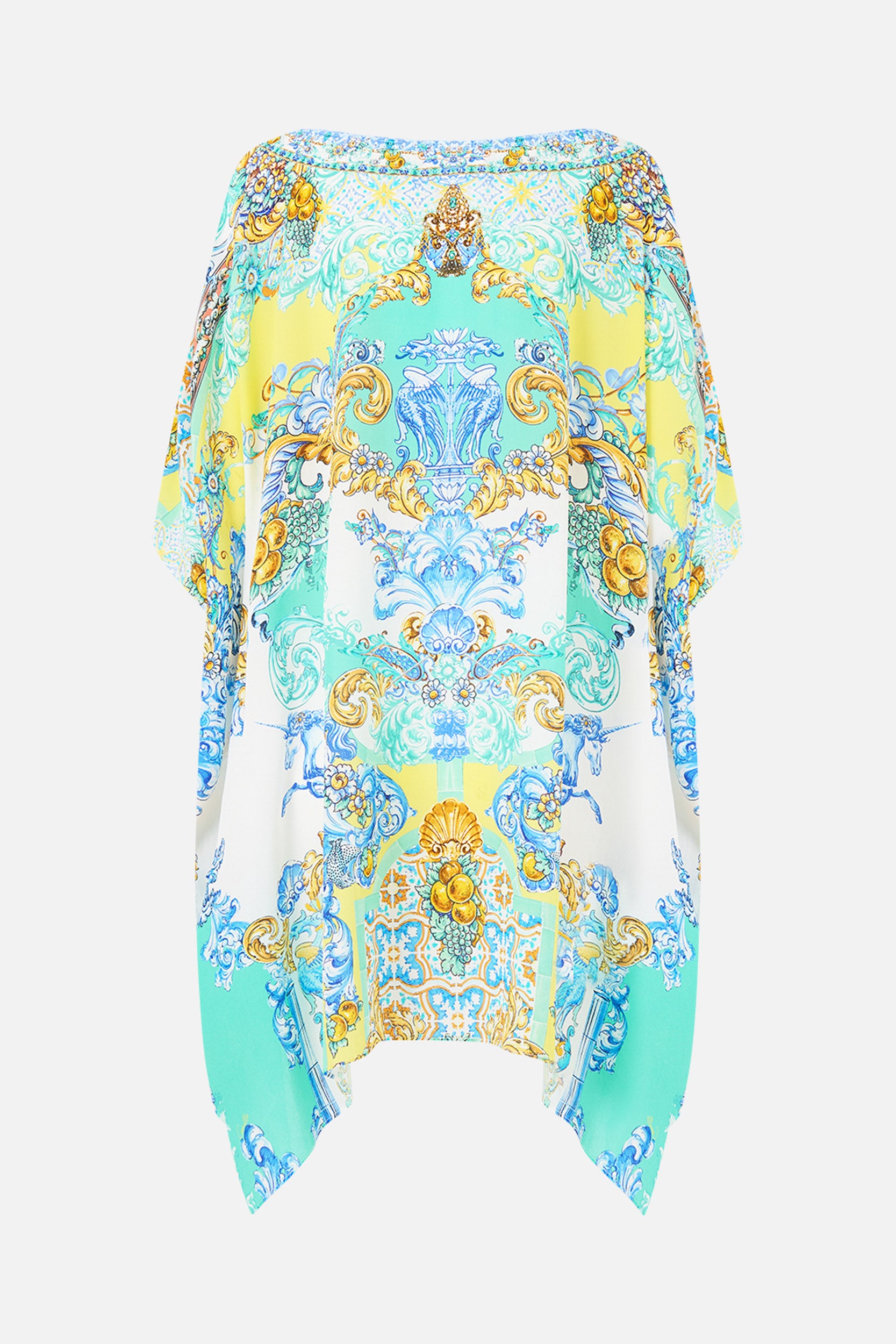 SHORT ROUND NECK KAFTAN DIAL UP THE TILES