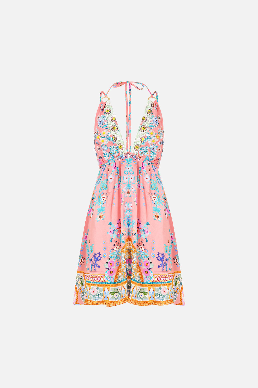 SHORT FLARED DRESS WITH HARDWARE HOWDY GAUDI