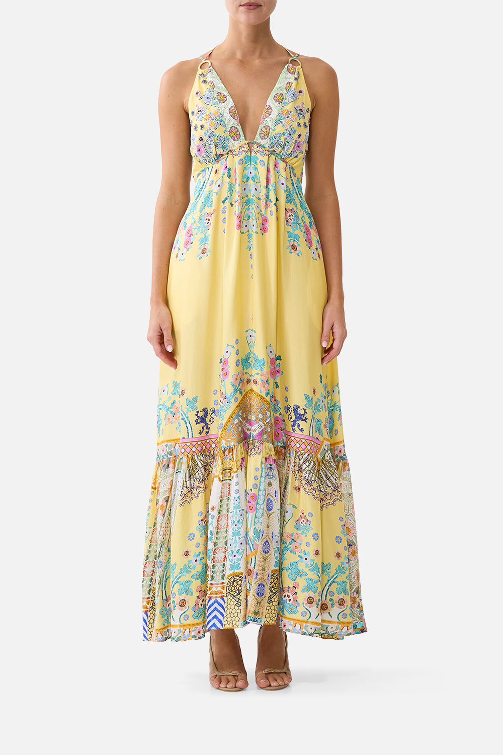 TIERED DRESS WITH HARDWARE BARCELONA BEBE
