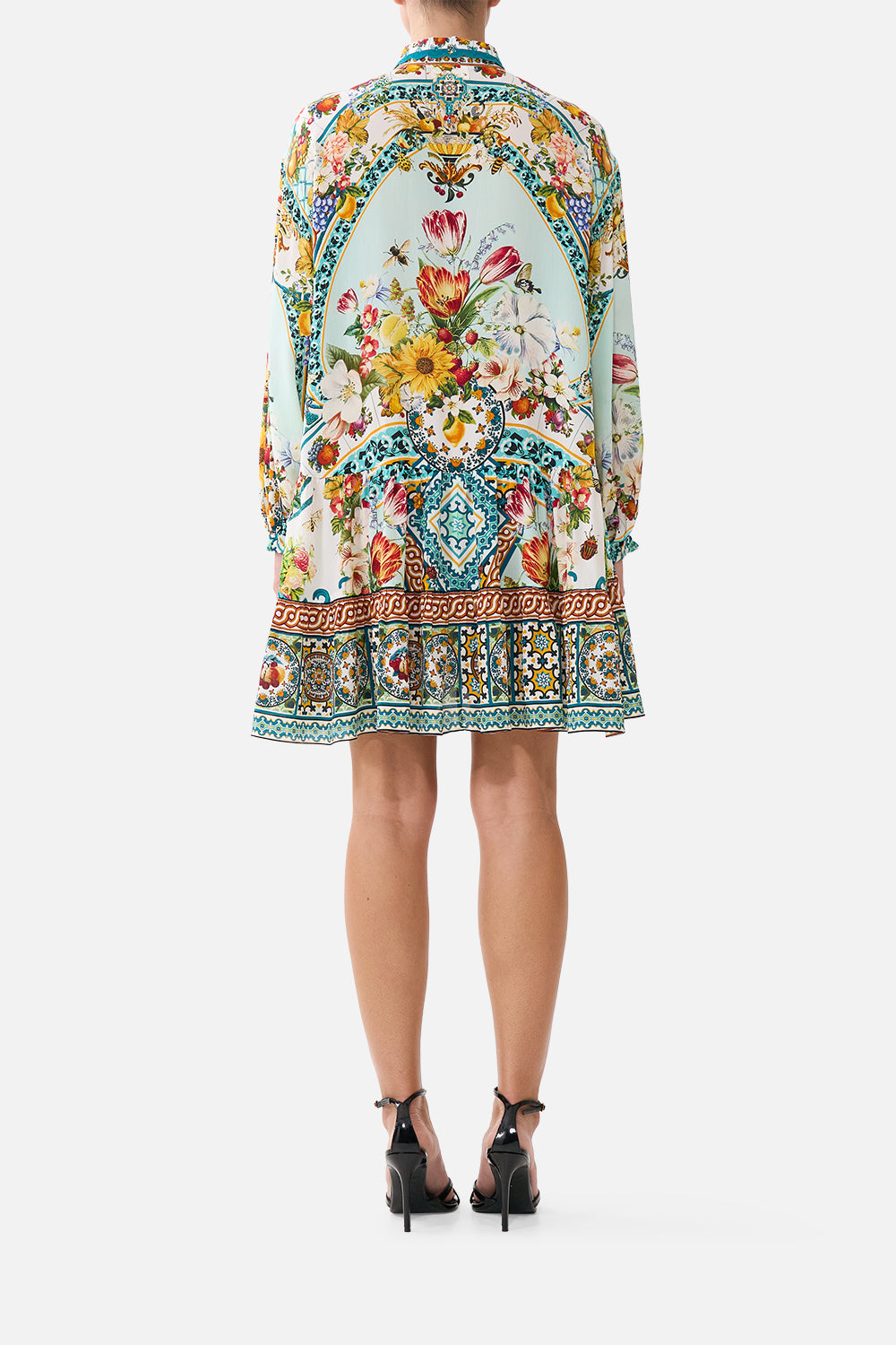 LONG SLEEVE TIERED SHORT DRESS MAGIC OF THE MERCADO