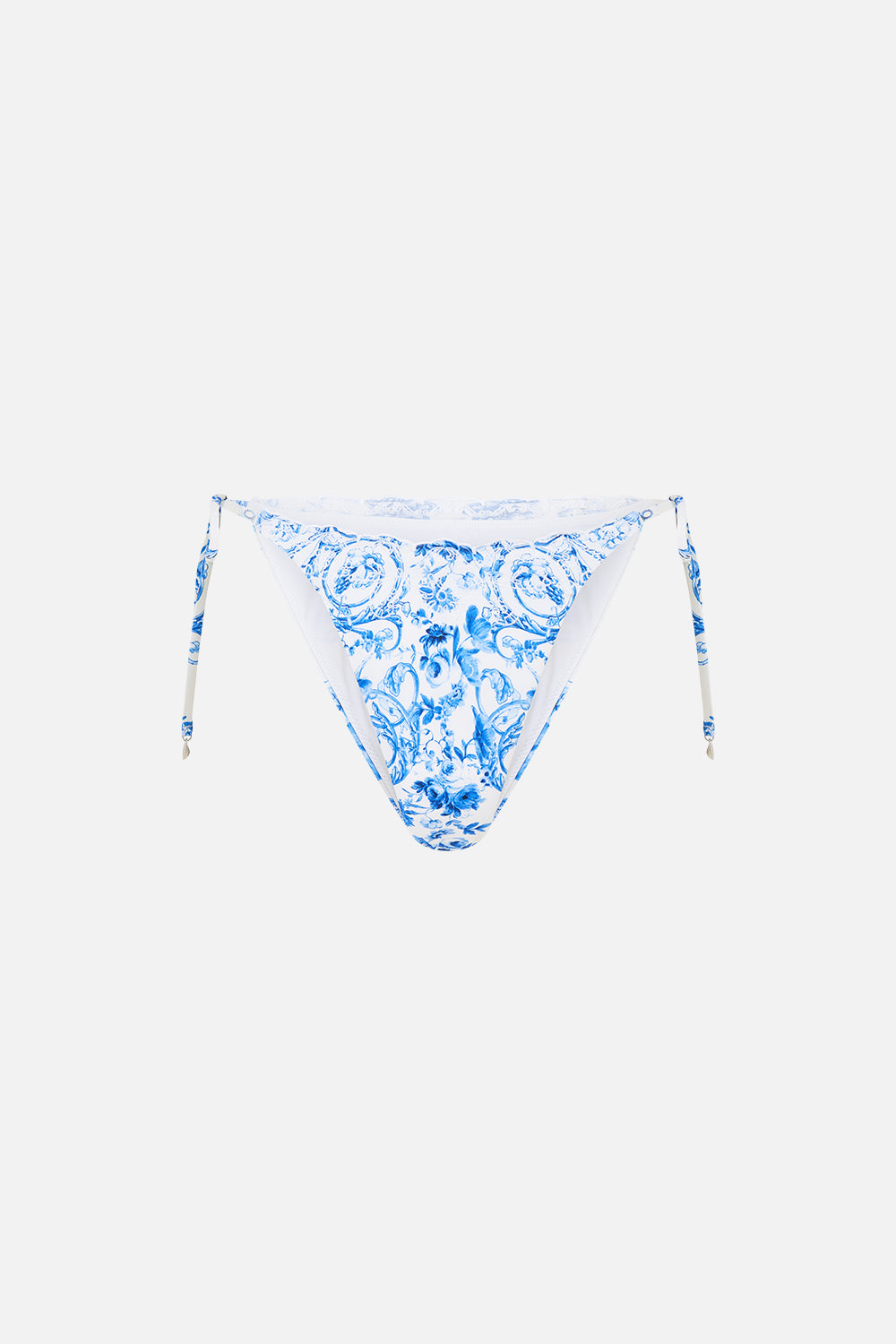 DIP WAIST CHEEKY BIKINI BOTTOM WITH TIE SIDES CERAMIC PANORAMIC