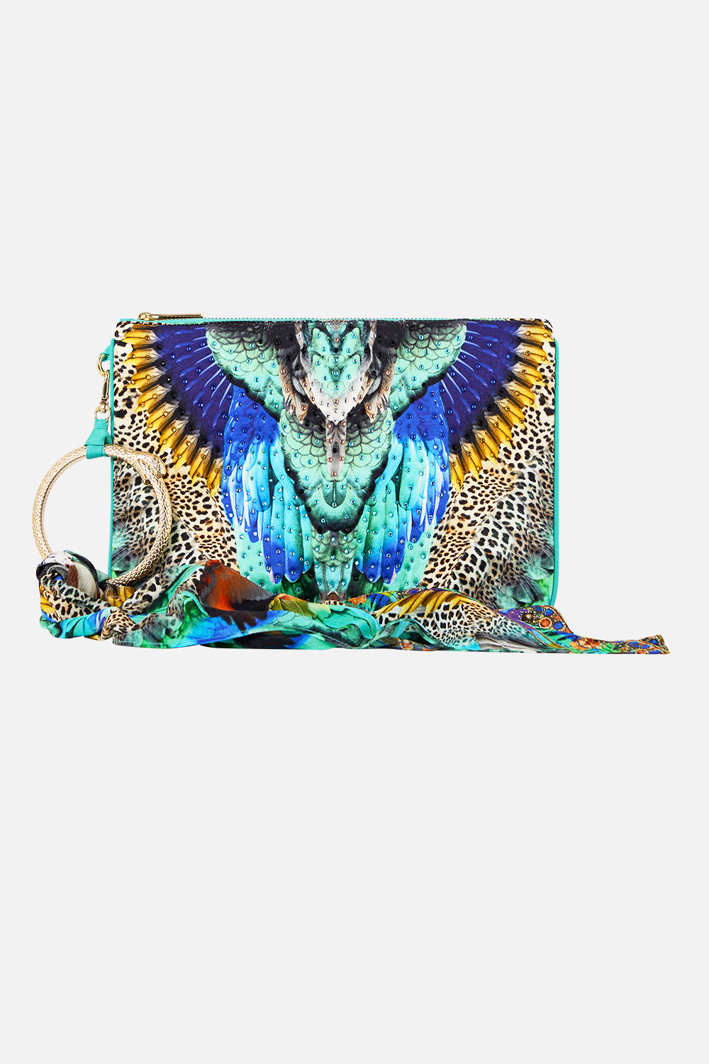 RING SCARF CLUTCH JUNGLE FLIGHT