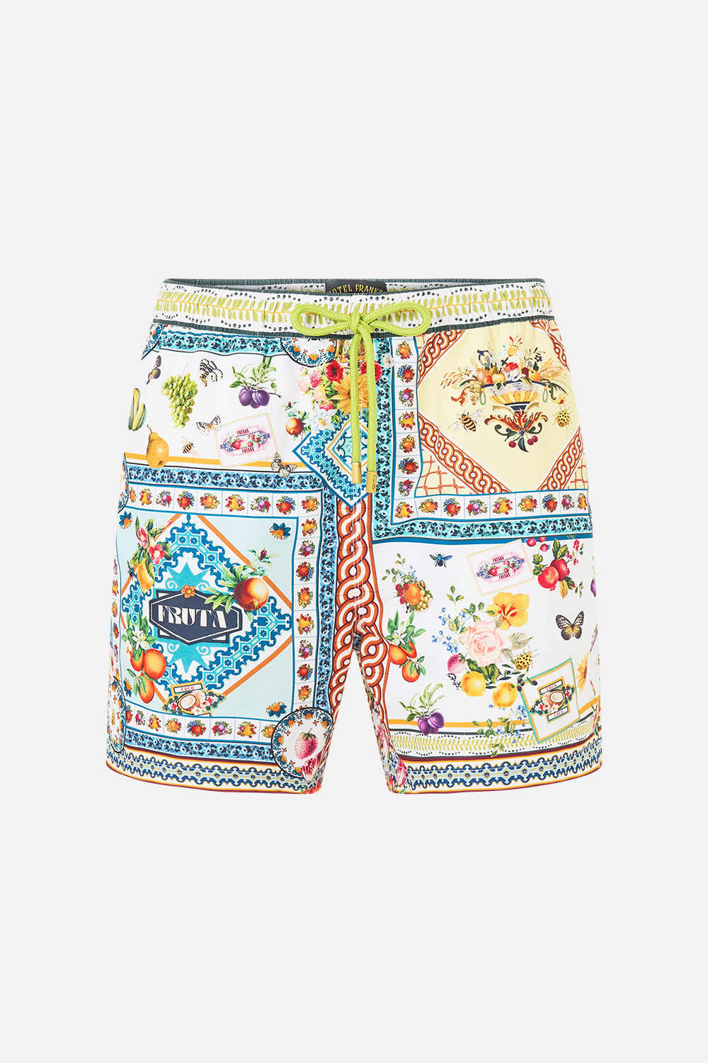 The CAMILLA MID LENGTH BOARDSHORT WITH ELASTIC WAIST VIVA VALENCIA