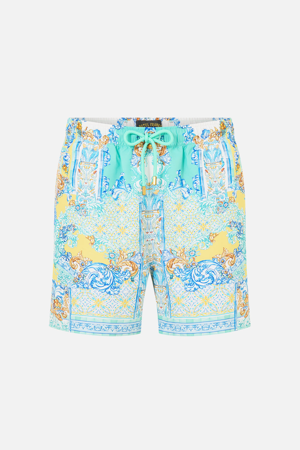 MID LENGTH BOARDSHORT WITH ELASTIC WAIST DIAL UP THE TILES