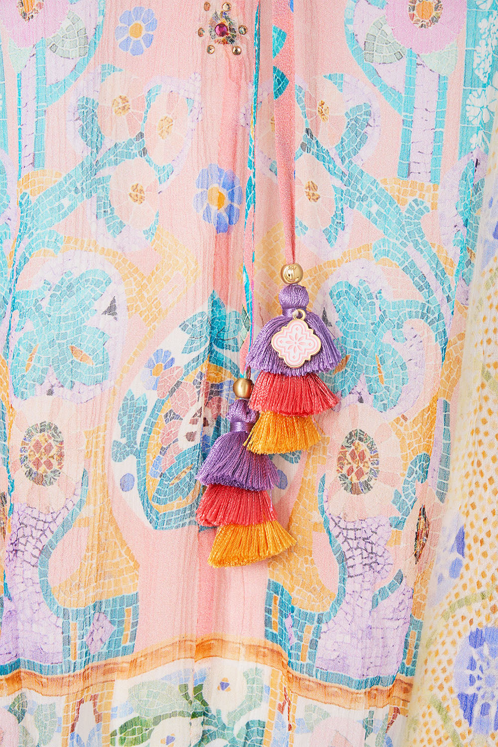 SHORT DROPPED WAIST DRESS WITH BELL SLEEVE HOWDY GAUDI