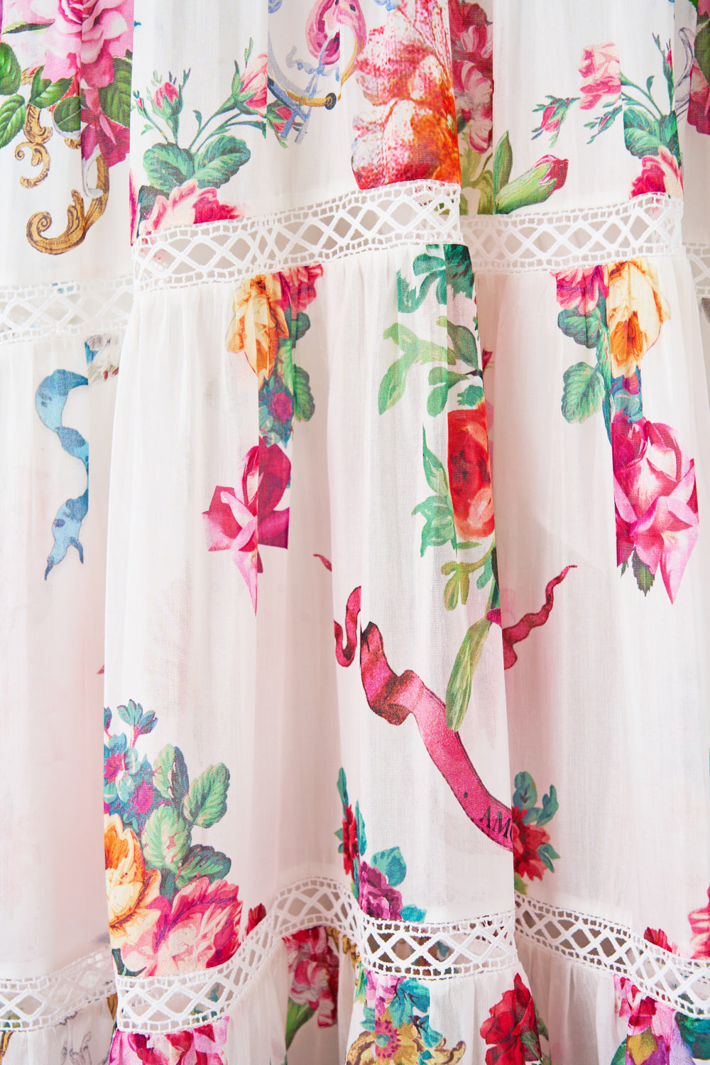 The CAMILLA TRAPEZE TIERED DRESS TORERO LIBERTINE