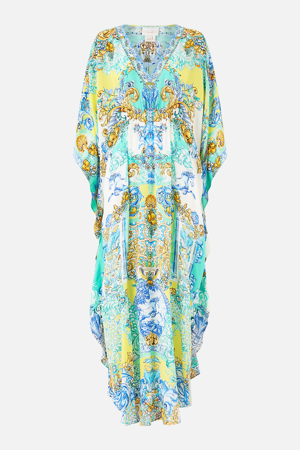 GATHERED WAIST KAFTAN DIAL UP THE TILES