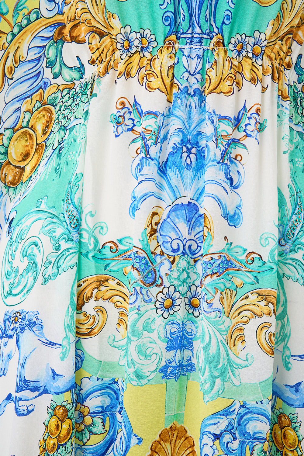 GATHERED WAIST KAFTAN DIAL UP THE TILES