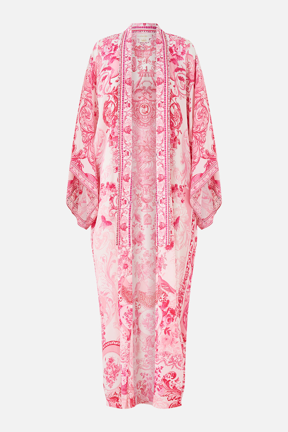 The CAMILLA KIMONO LAYER WITH COLLAR LIVIN LA VIDA ROSA