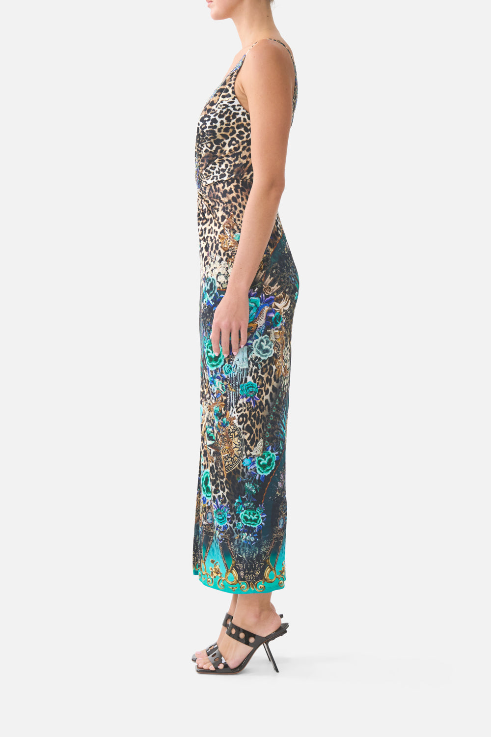 STRAPPY DRESS WITH TWIST FRONT FLAMENCO EUPHORIA