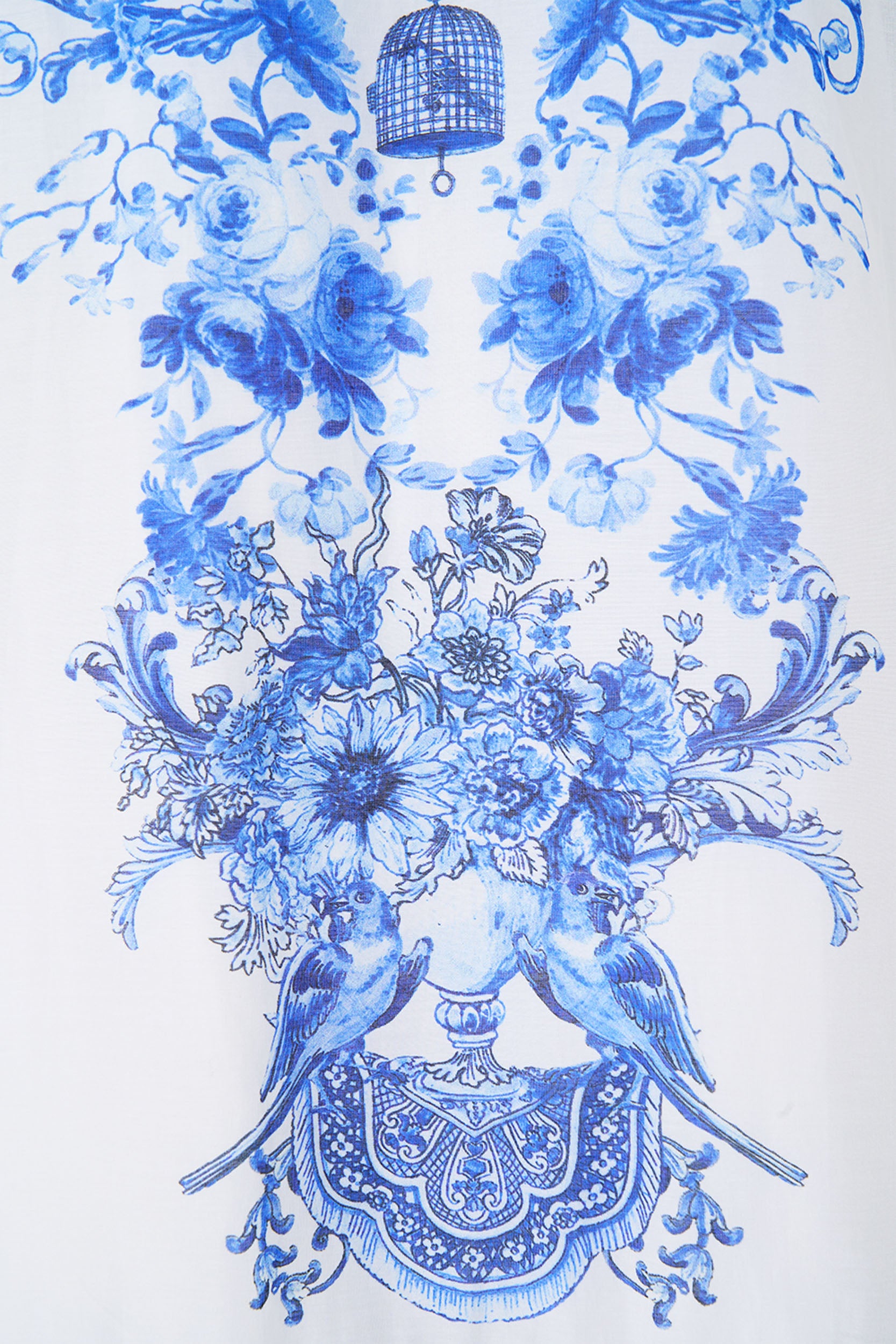 A-LINE GATHERED PANEL DRESS CERAMIC PANORAMIC