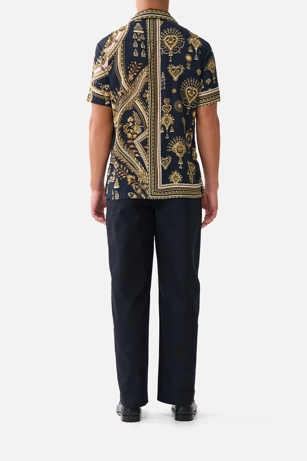 SHORT SLEEVE CAMP COLLARED SHIRT TAURUS RISING