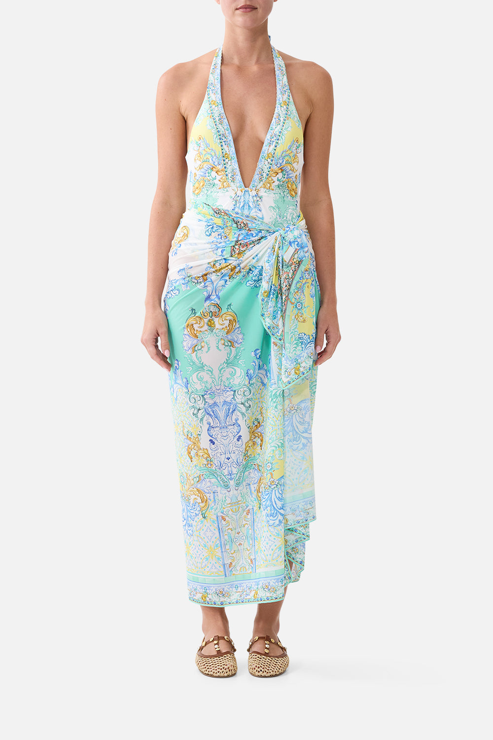The CAMILLA MULTI WEAR LONG SARONG DIAL UP THE TILESDIAL UP THE TILES