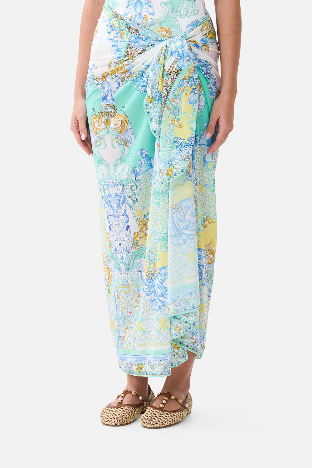 The CAMILLA MULTI WEAR LONG SARONG DIAL UP THE TILES