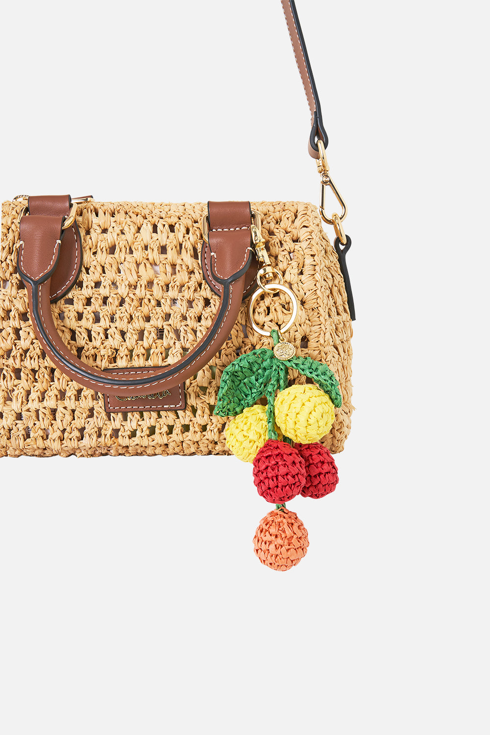 BARREL BAG WITH LEATHER TRIMS VA VA VINTAGE