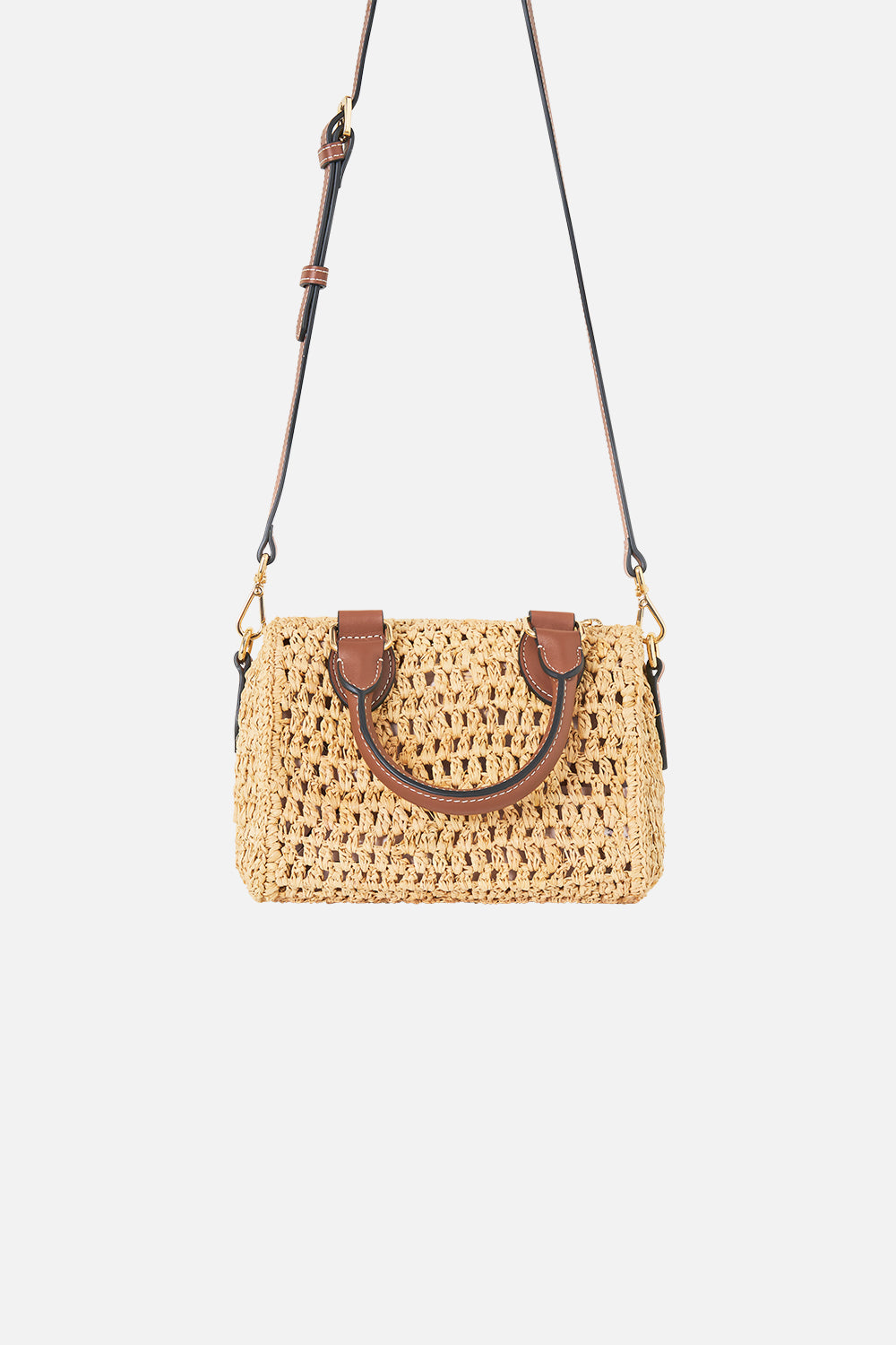 BARREL BAG WITH LEATHER TRIMS VA VA VINTAGE