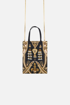 EMBELLISHED MINI TOTE WITH CHAIN STRAP TAURUS RISING