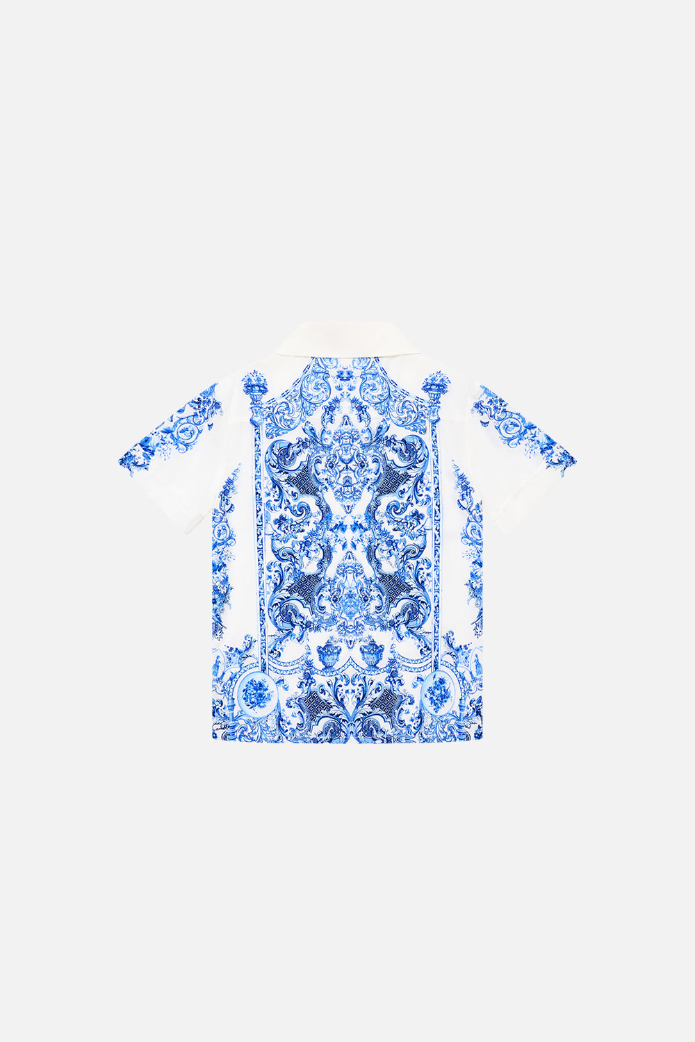 BOYS SHORT SLEEVE CAMP COLLARED SHIRT CERAMIC PANORAMIC