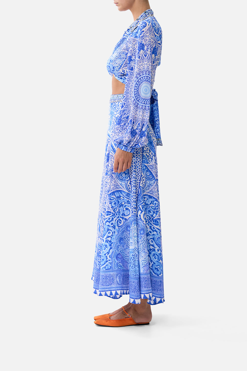 The CAMILLA PANELLED FLARED LONG SKIRT THE BOSPHOROUS