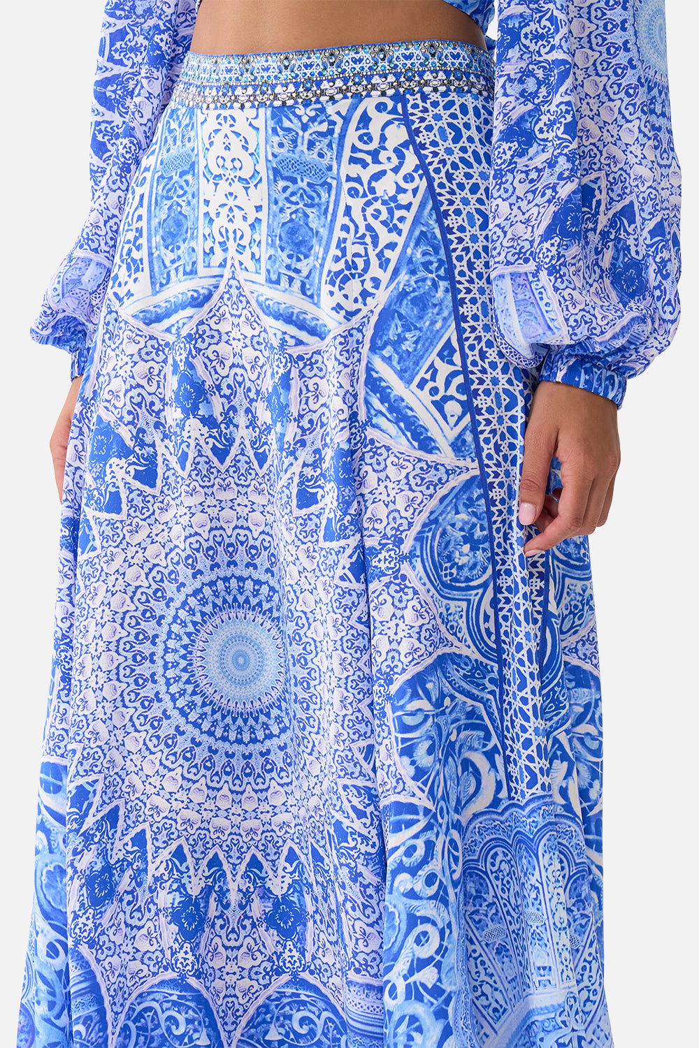 The CAMILLA PANELLED FLARED LONG SKIRT THE BOSPHOROUS
