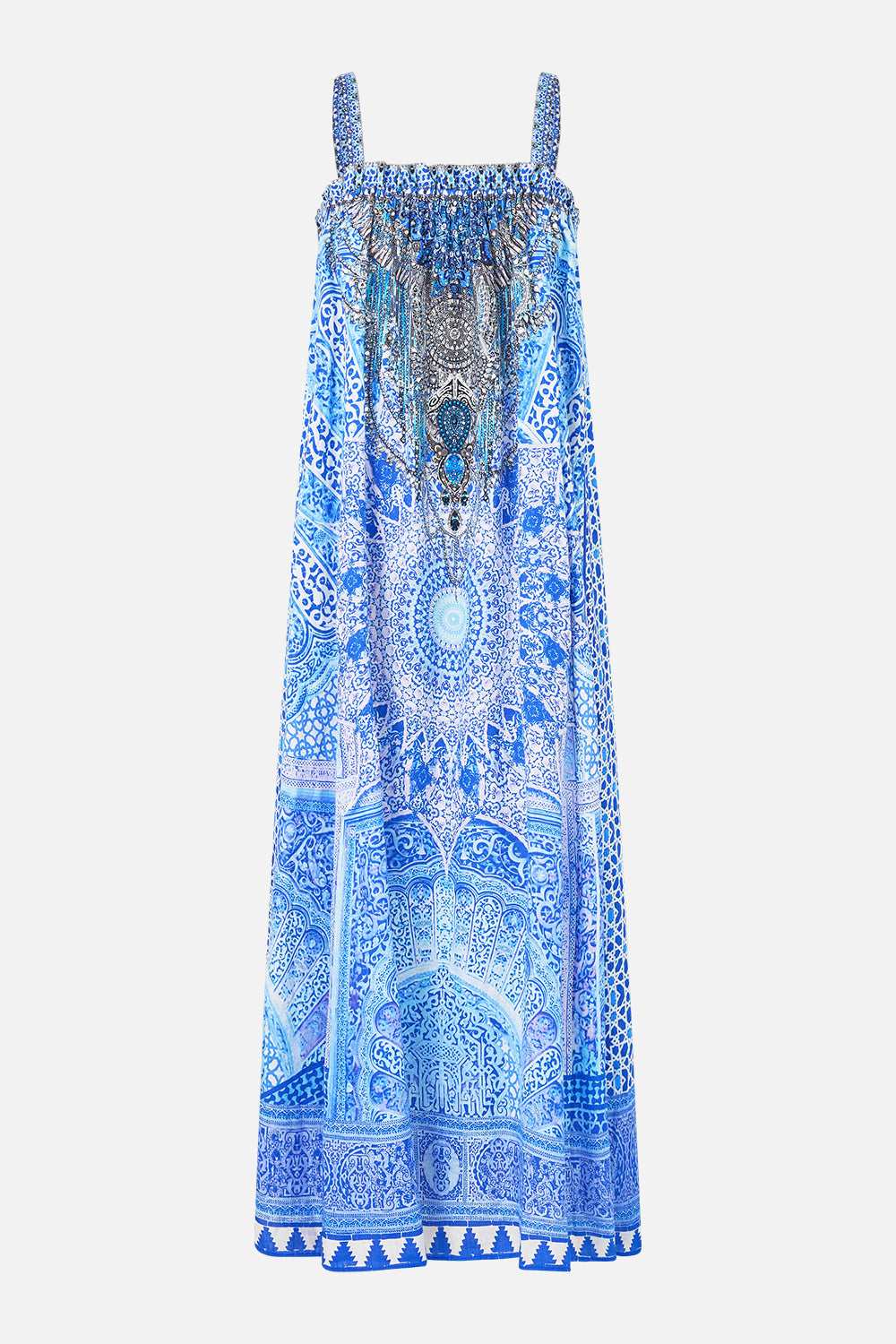 ELASTIC BODICE MIDI DRESS THE BOSPHOROUS