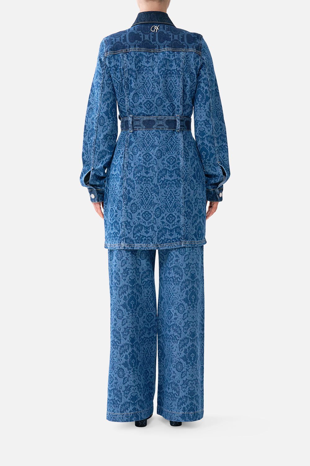 JENNA BELTED MINI DRESS DENIM