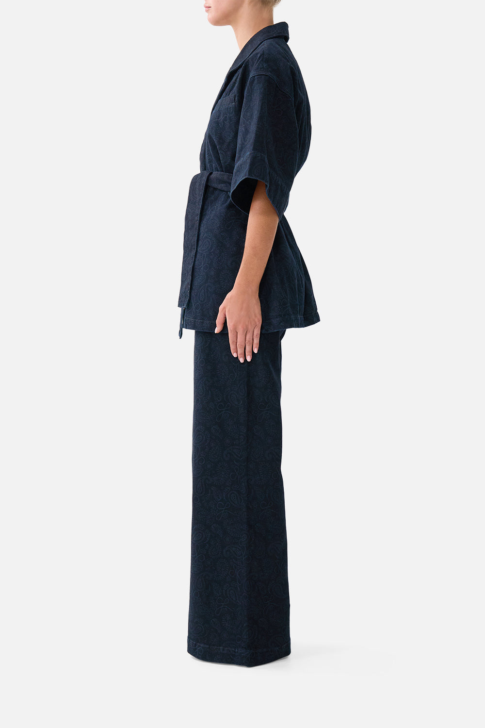 The CAMILLA LALITA AZUL ARISTOCRACY SHORT SLEEVE JACKET DENIM
