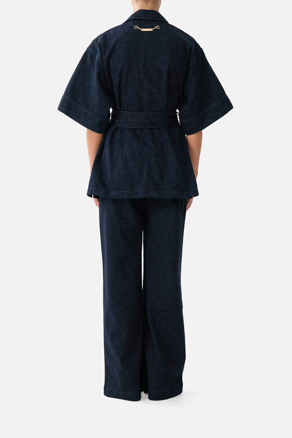 The CAMILLA LALITA AZUL ARISTOCRACY SHORT SLEEVE JACKET DENIM