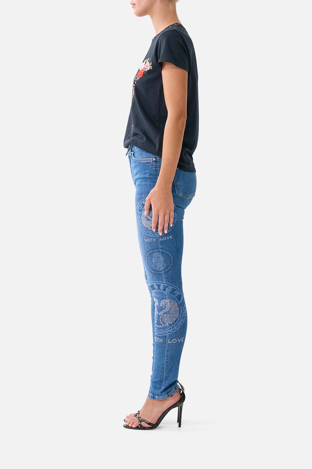 The CAMILLA RIYEKA AZUL ARISTOCRACY SKINNY JEAN DENIM