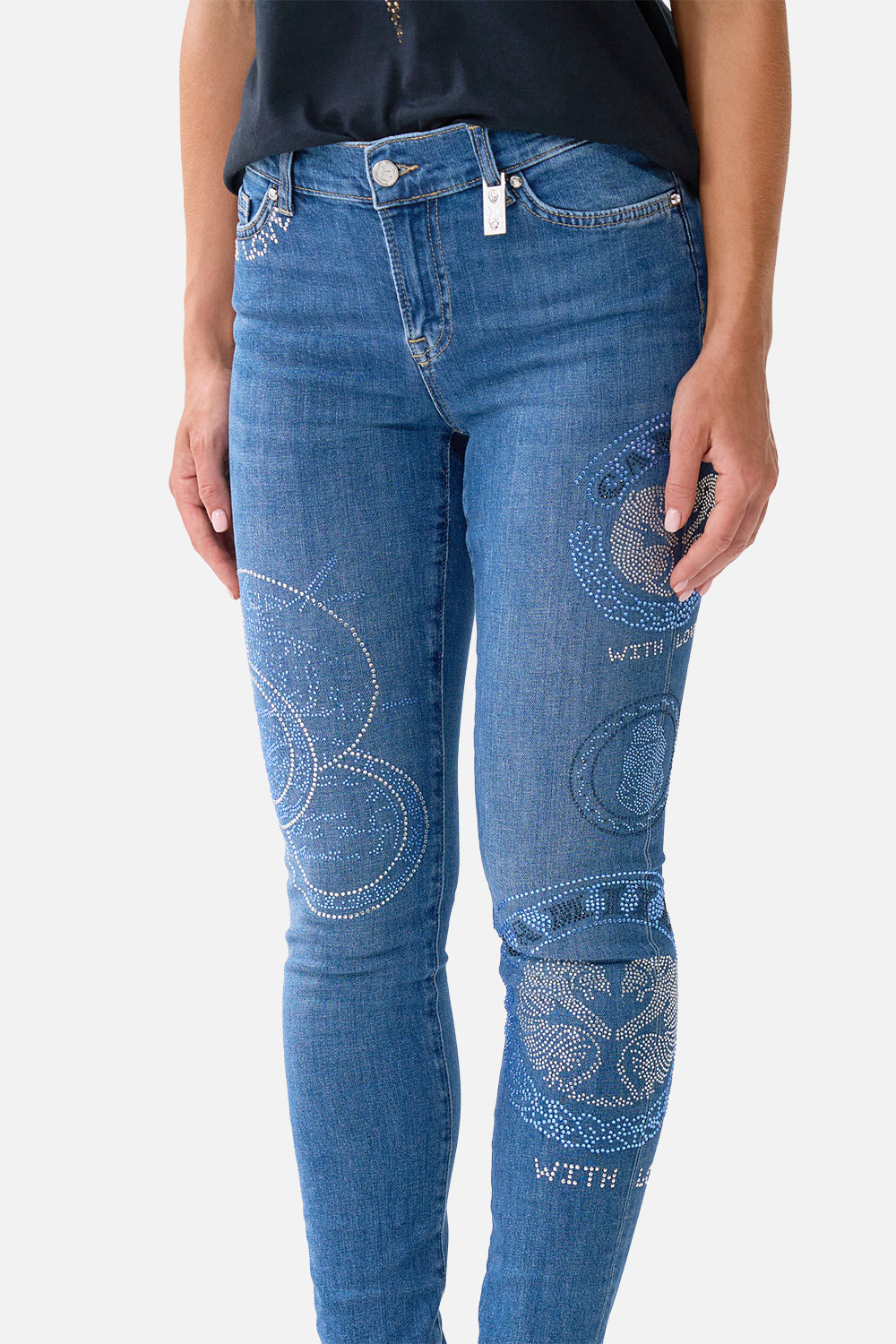 The CAMILLA RIYEKA AZUL ARISTOCRACY SKINNY JEAN DENIM