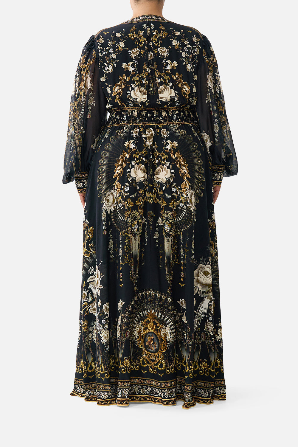 SHAPED WAISTBAND DRESS WITH GATHERED SLEEVES FLAMENCO FOLKLORE