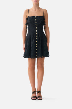 CORSET DRESS WITH SHORT FLARED SKIRT FLAMENCO FOLKLORE