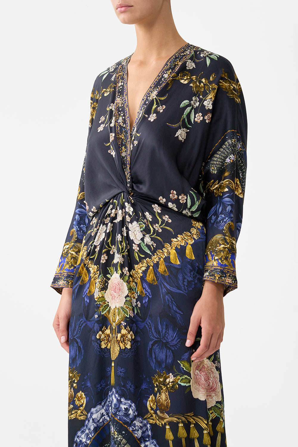 The CAMILLA TWIST FRONT BATWING DRESS NOTES FROM THE BLUE ROOM