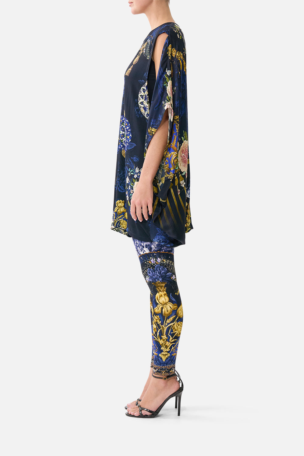 The CAMILLA DRAPED SPLIT SLEEVE TOP NOTES FROM THE BLUE ROOM