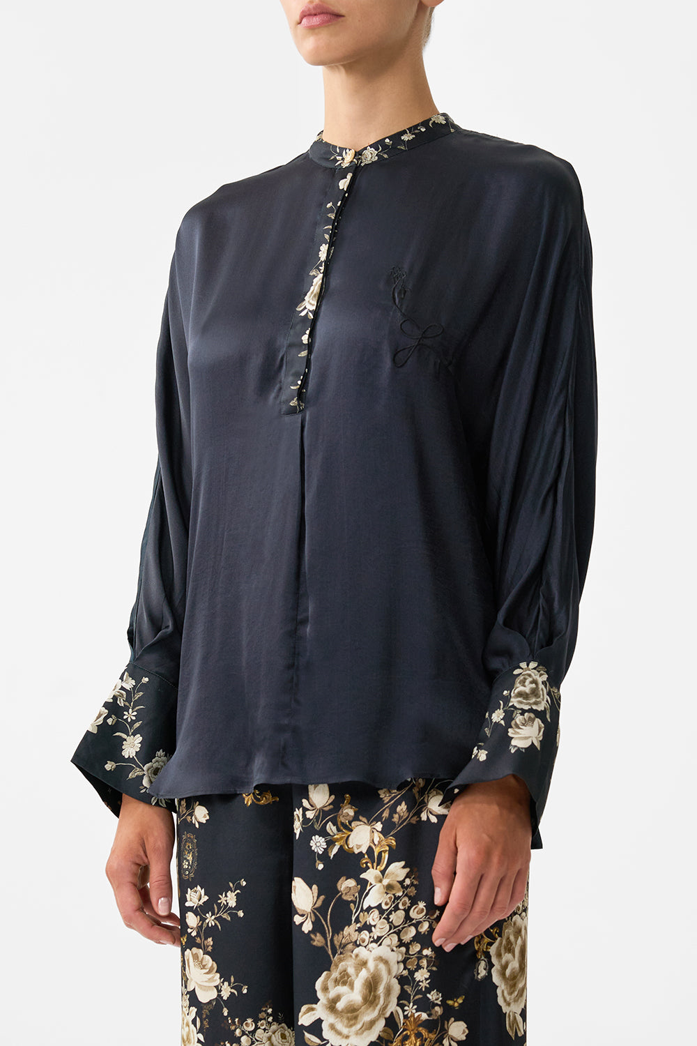 The CAMILLA RELAXED PLACKET DETAIL SHIRT FLAMENCO FOLKLORE