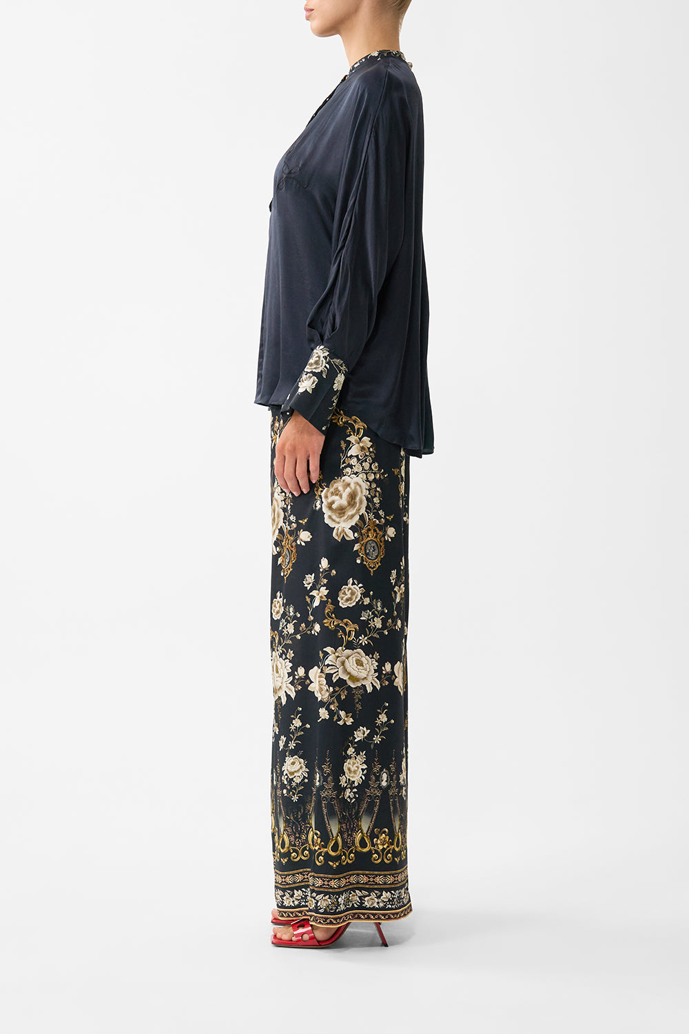 The CAMILLA RELAXED PLACKET DETAIL SHIRT FLAMENCO FOLKLORE