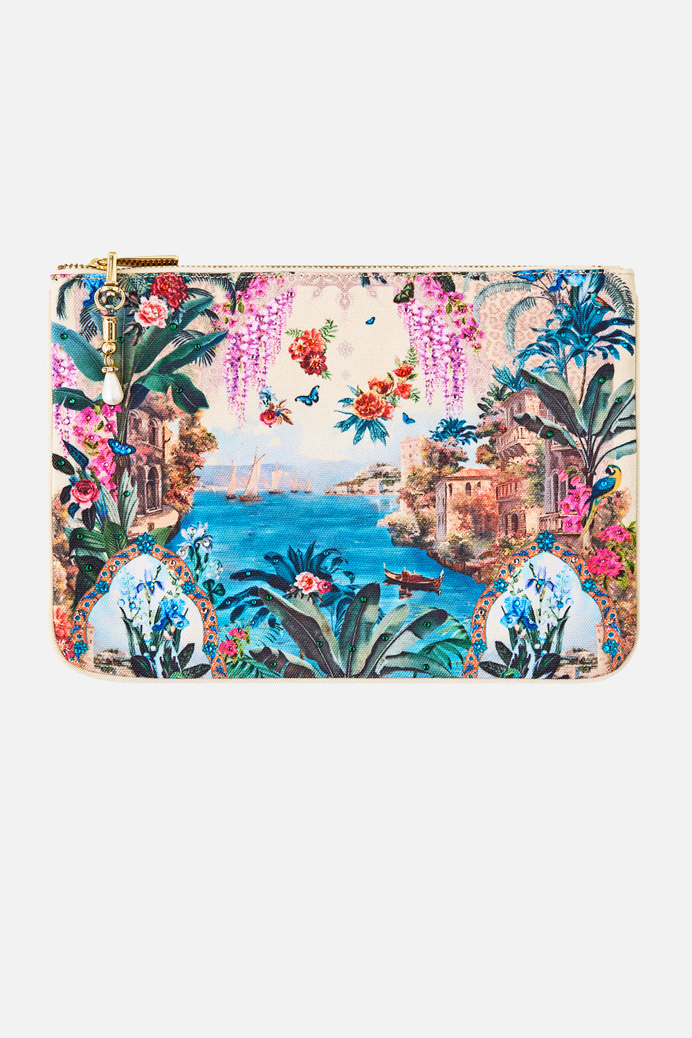 SMALL CANVAS CLUTCH BODRUM BOTANICALS