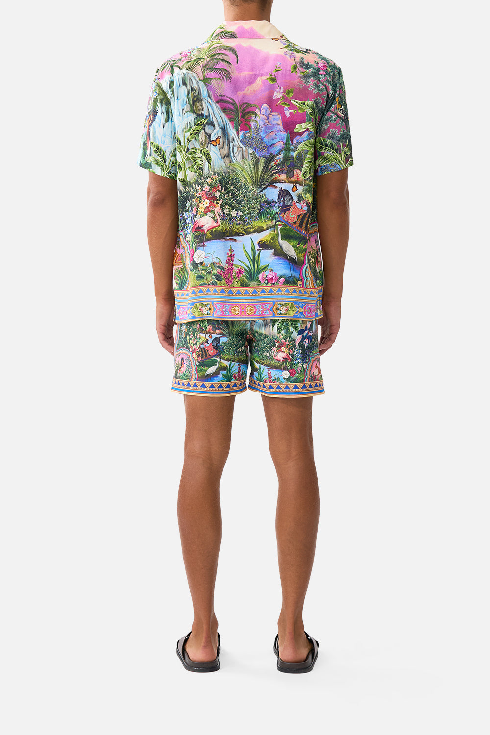 The CAMILLA SHORT SLEEVE CAMP COLLARED SHIRT TURKISH DELIGHT