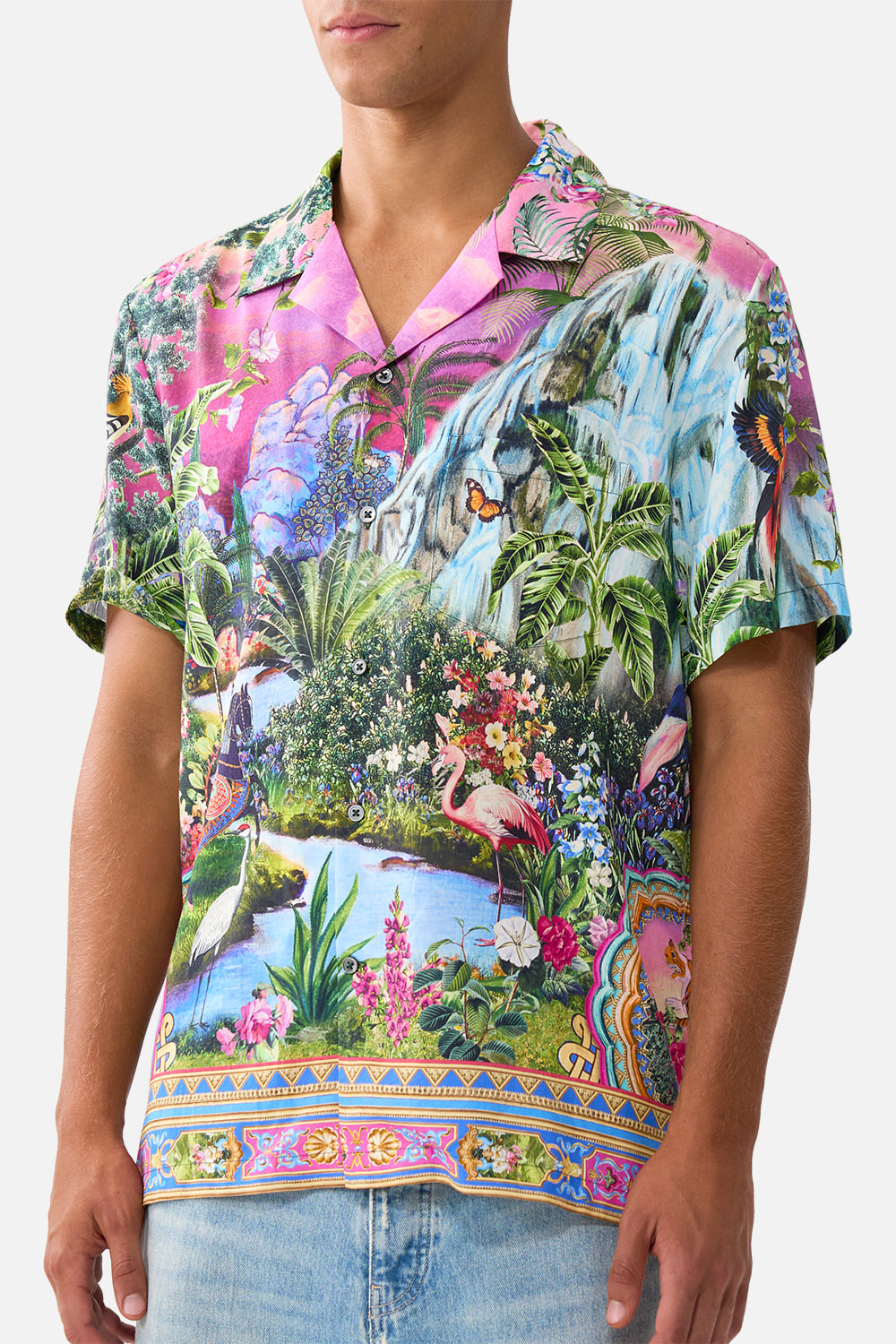 SHORT SLEEVE CAMP COLLARED SHIRT TURKISH DELIGHT