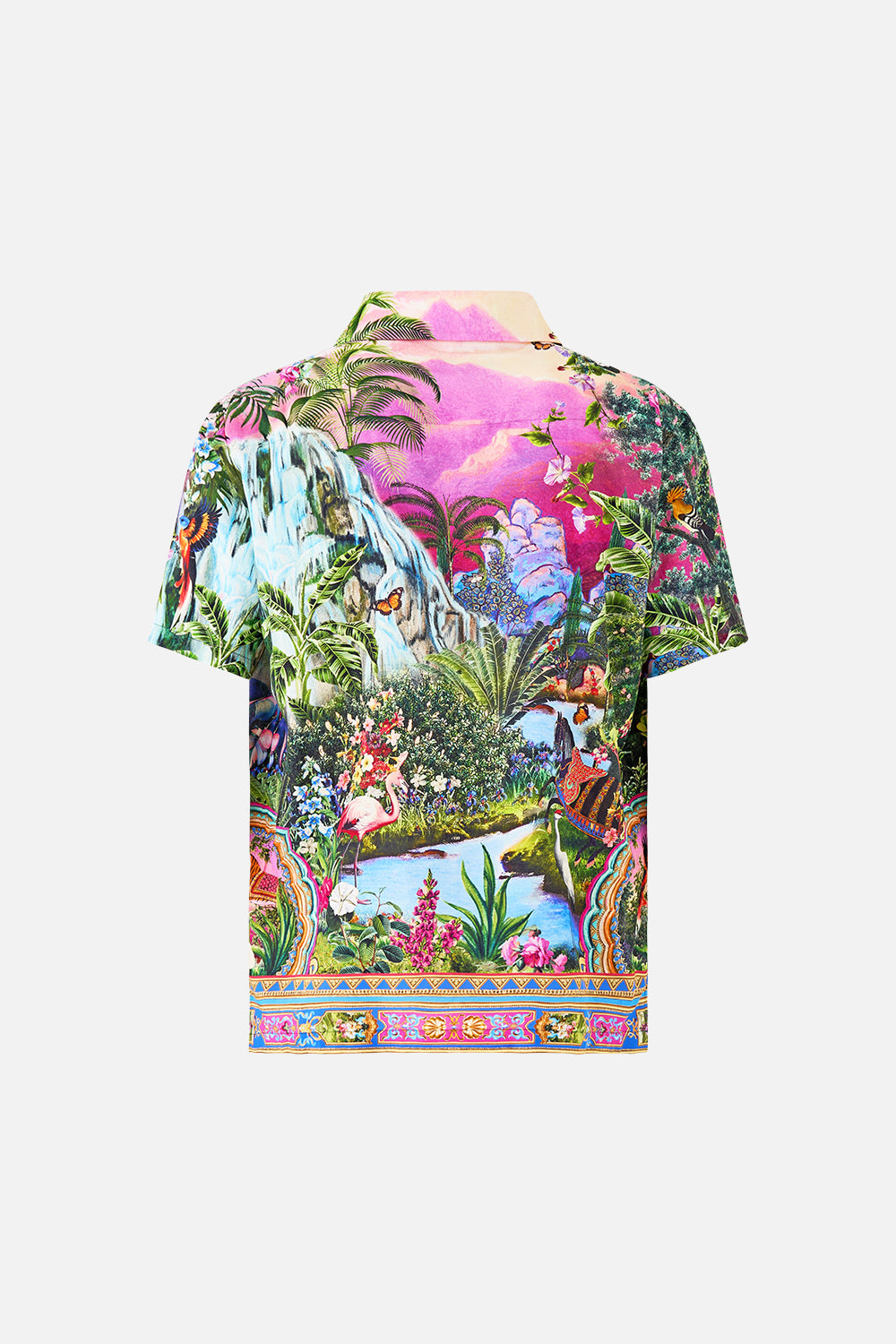 The CAMILLA SHORT SLEEVE CAMP COLLARED SHIRT TURKISH DELIGHT