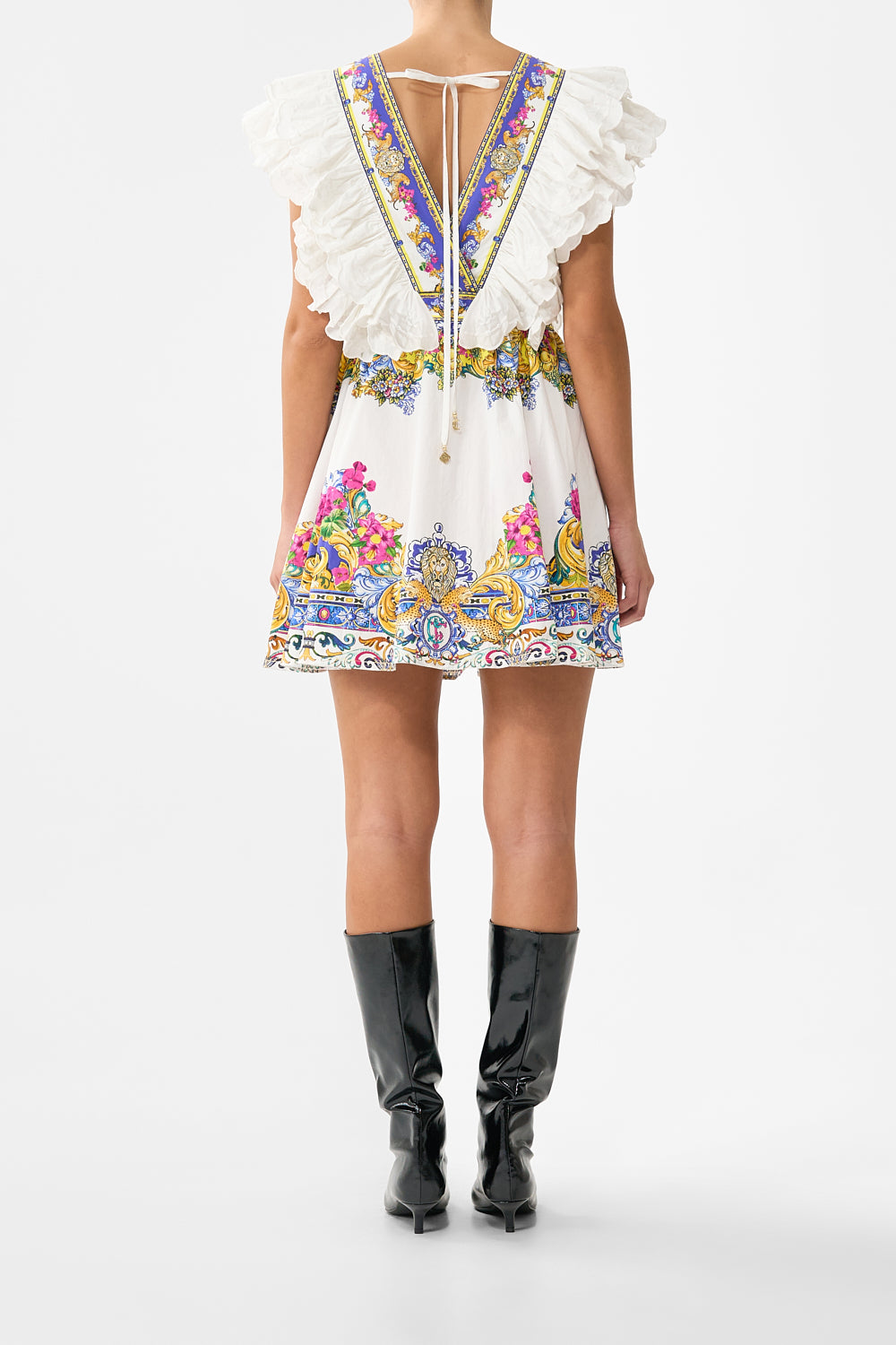 DOUBLE FRILL SLEEVE MINI DRESS MILLA IN SEVILLA