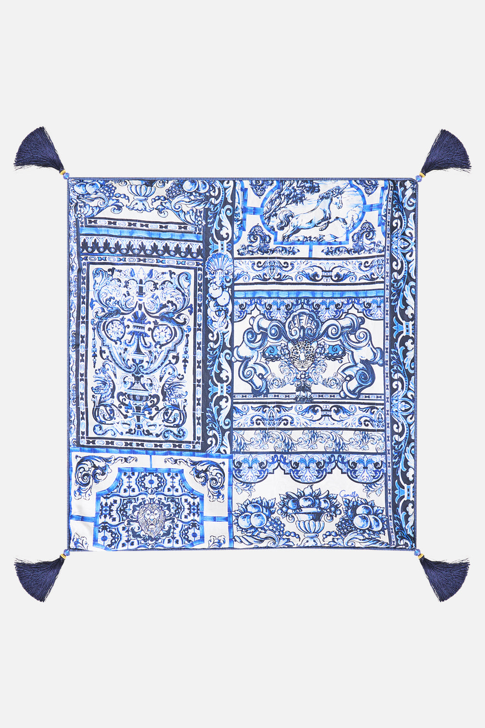 SMALL SQUARE CUSHION A TILED WONDERLAND