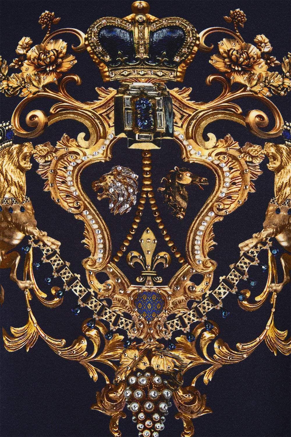 JERSEY TURTLENECK CLOAKED IN BAROQUE