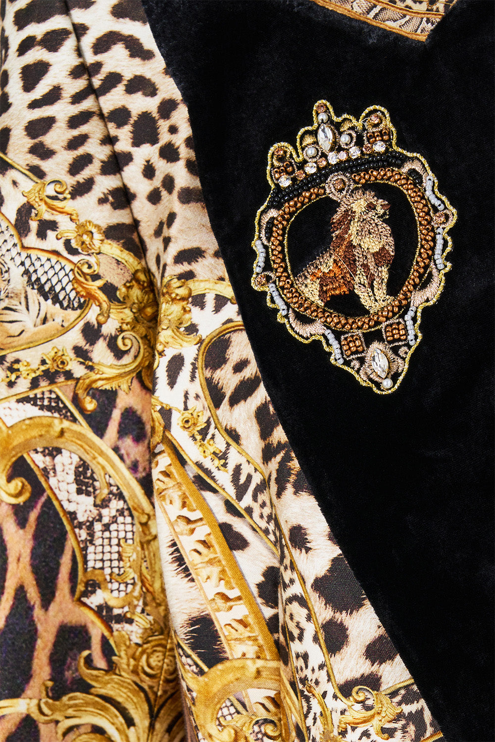 DOUBLE BREASTED SUIT JACKET LEOPARD LIBERTINE