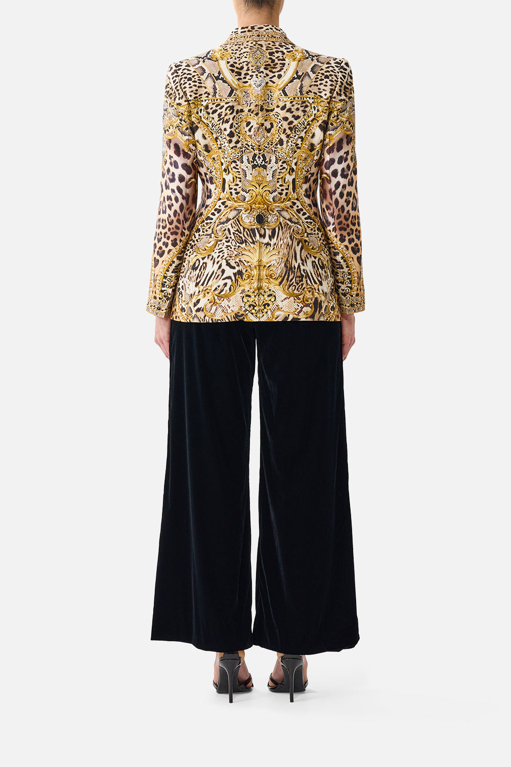 DOUBLE BREASTED SUIT JACKET LEOPARD LIBERTINE