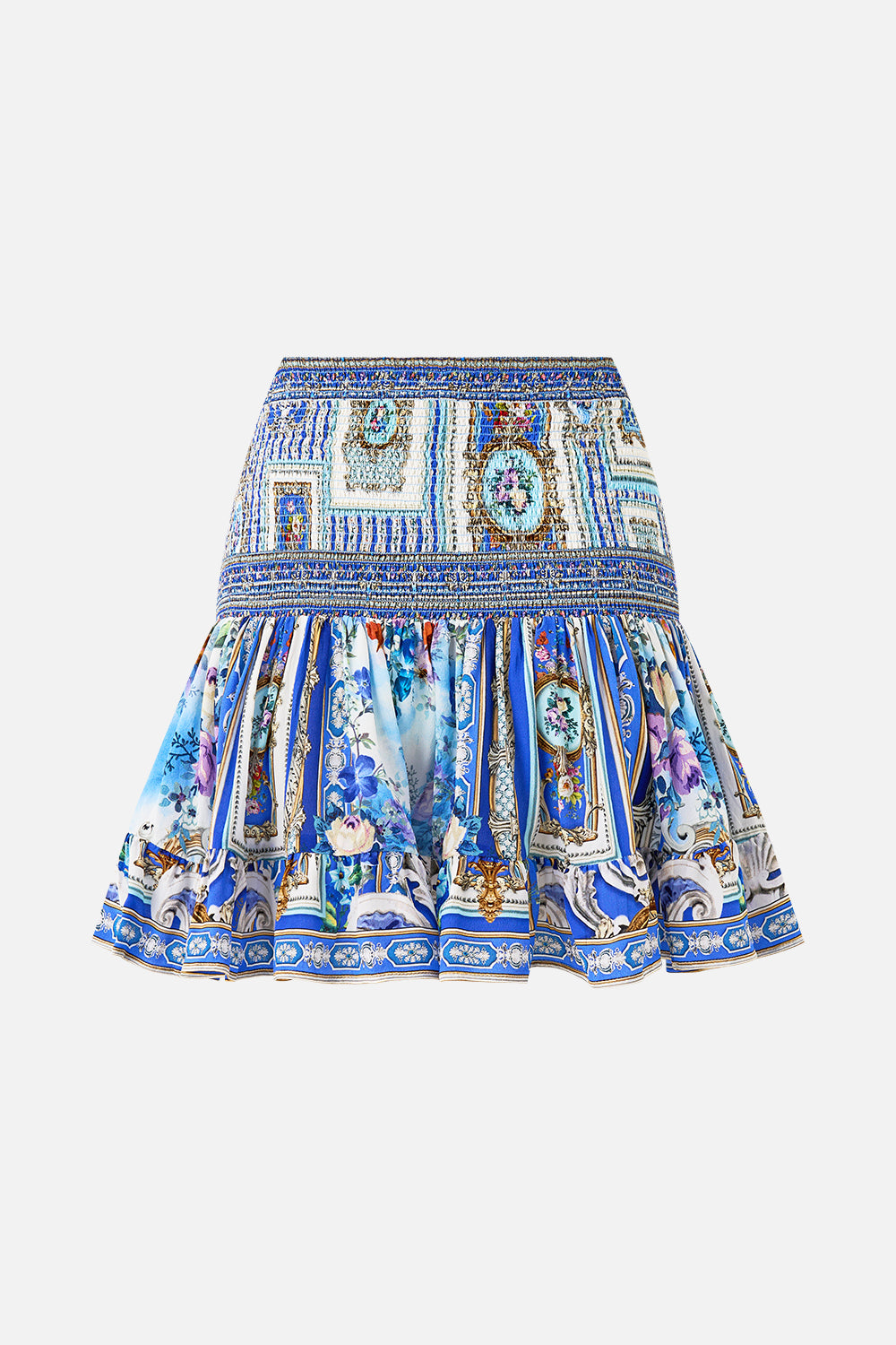 The CAMILLA SHORT SHIRRED SKIRT OTTOMAN OPULENCE