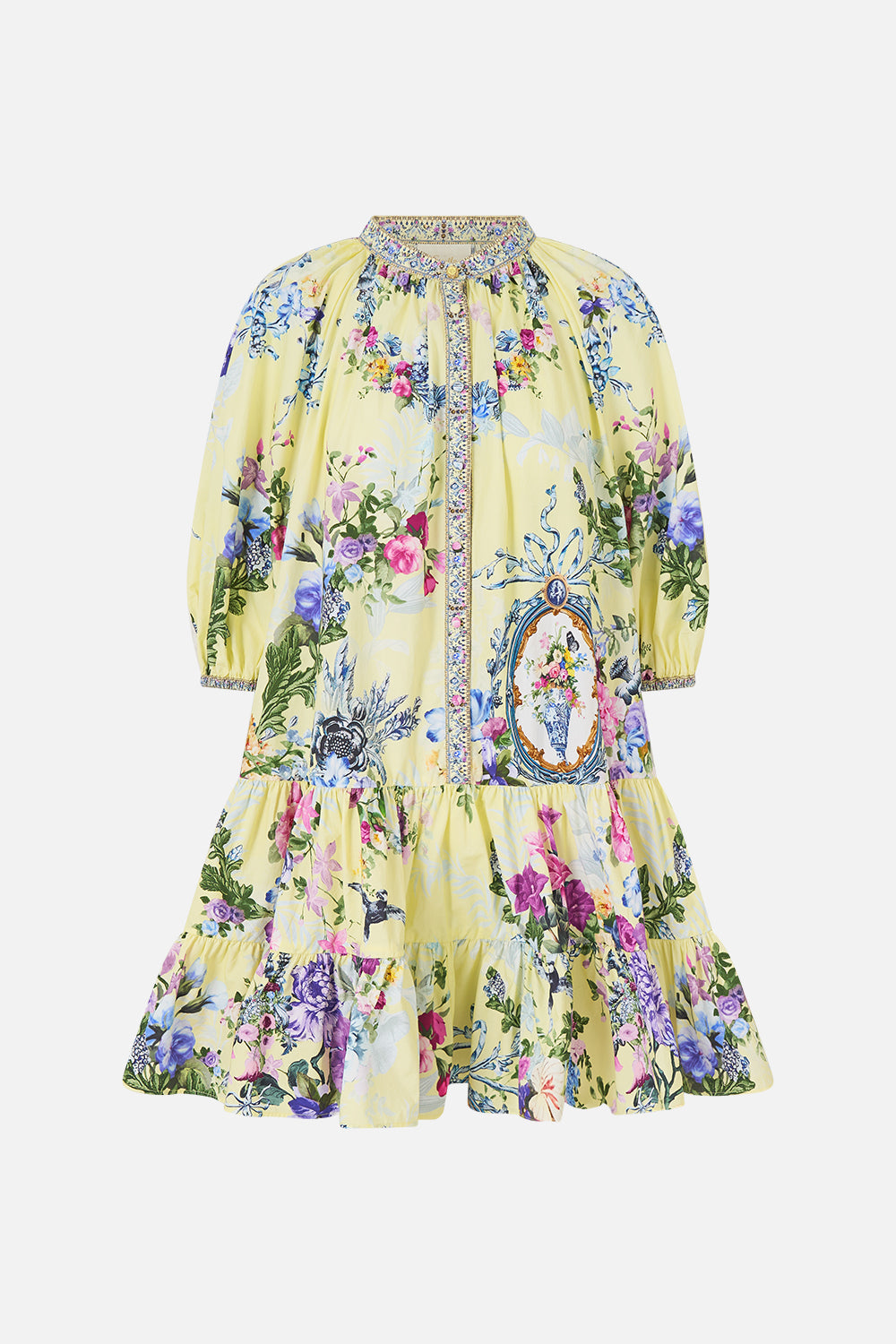 The CAMILLA PUFF SLEEVE SHIRT DRESS CHINOISERIE CHILD